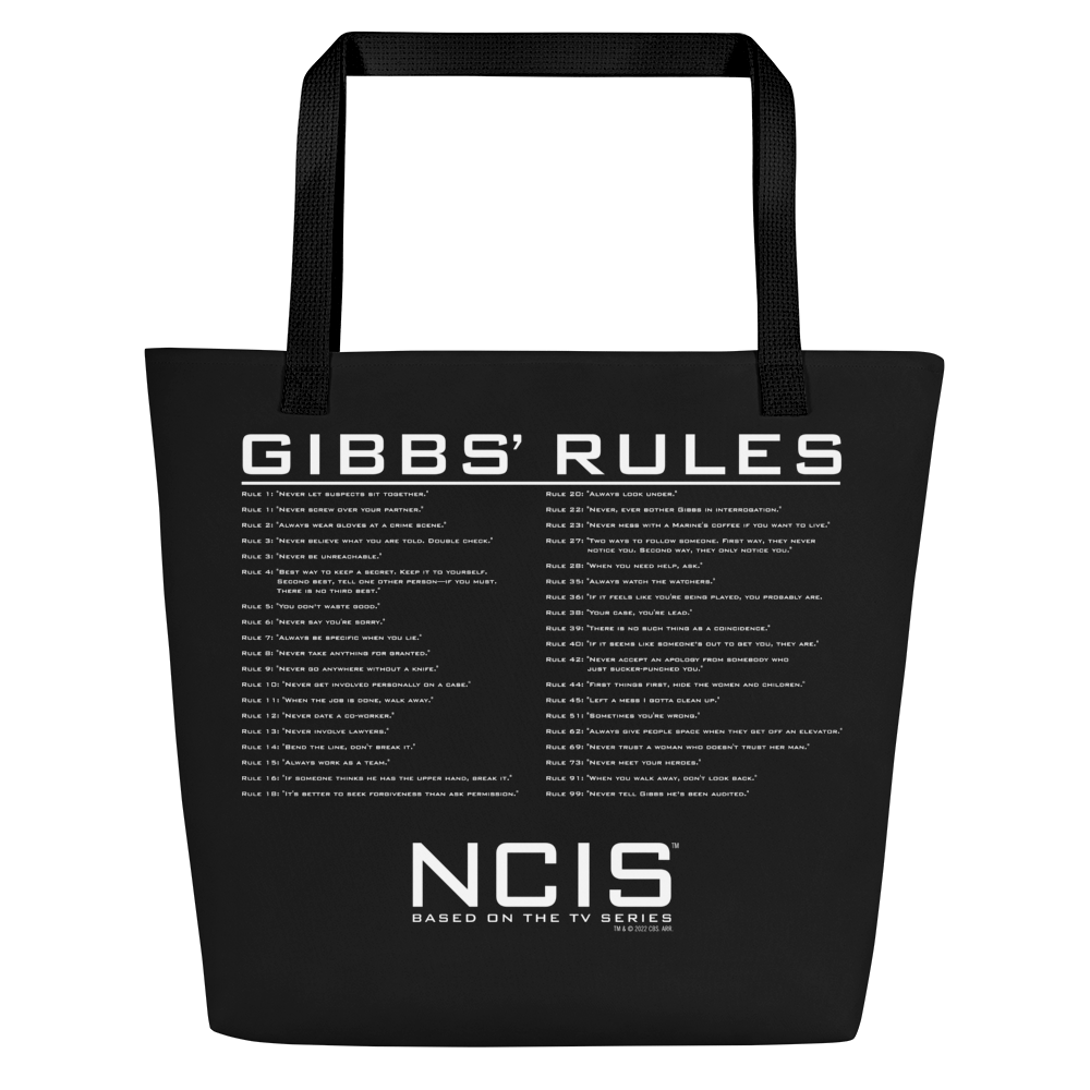 NCIS Gibbs Rules Premium Tote Bag - Paramount Shop