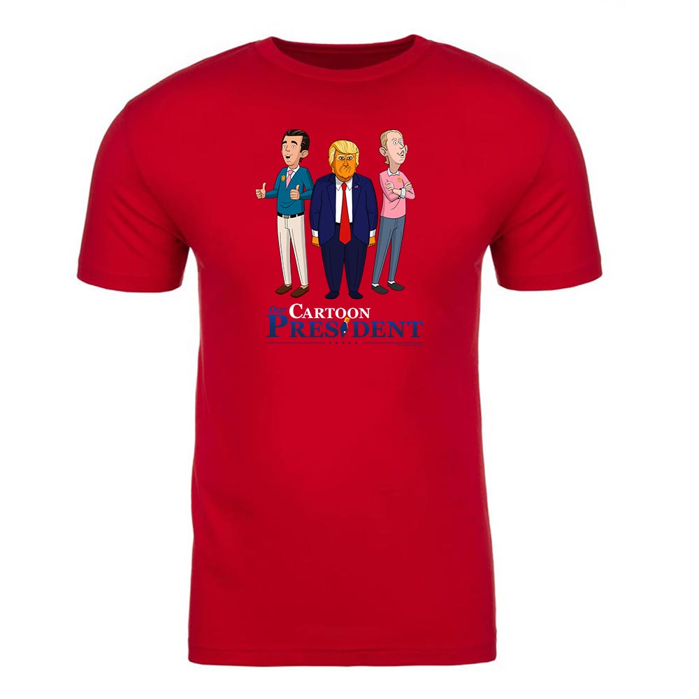Our Cartoon President Trump and Sons Adult Short Sleeve T - Shirt - Paramount Shop