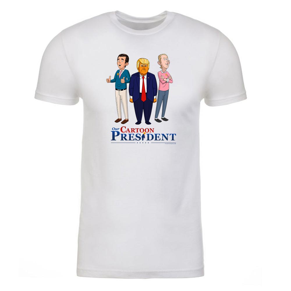 Our Cartoon President Trump and Sons Adult Short Sleeve T - Shirt - Paramount Shop