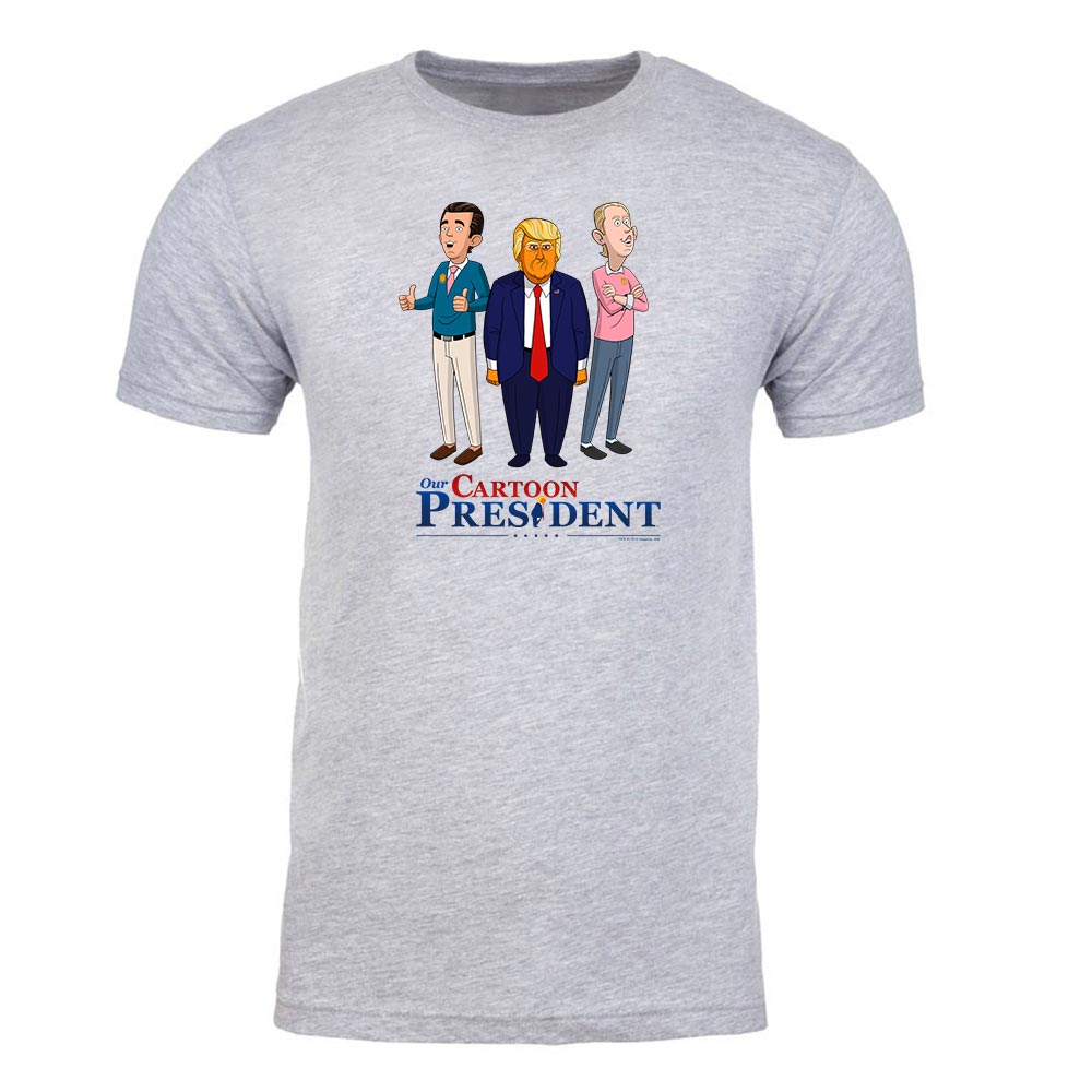 Our Cartoon President Trump and Sons Adult Short Sleeve T - Shirt - Paramount Shop