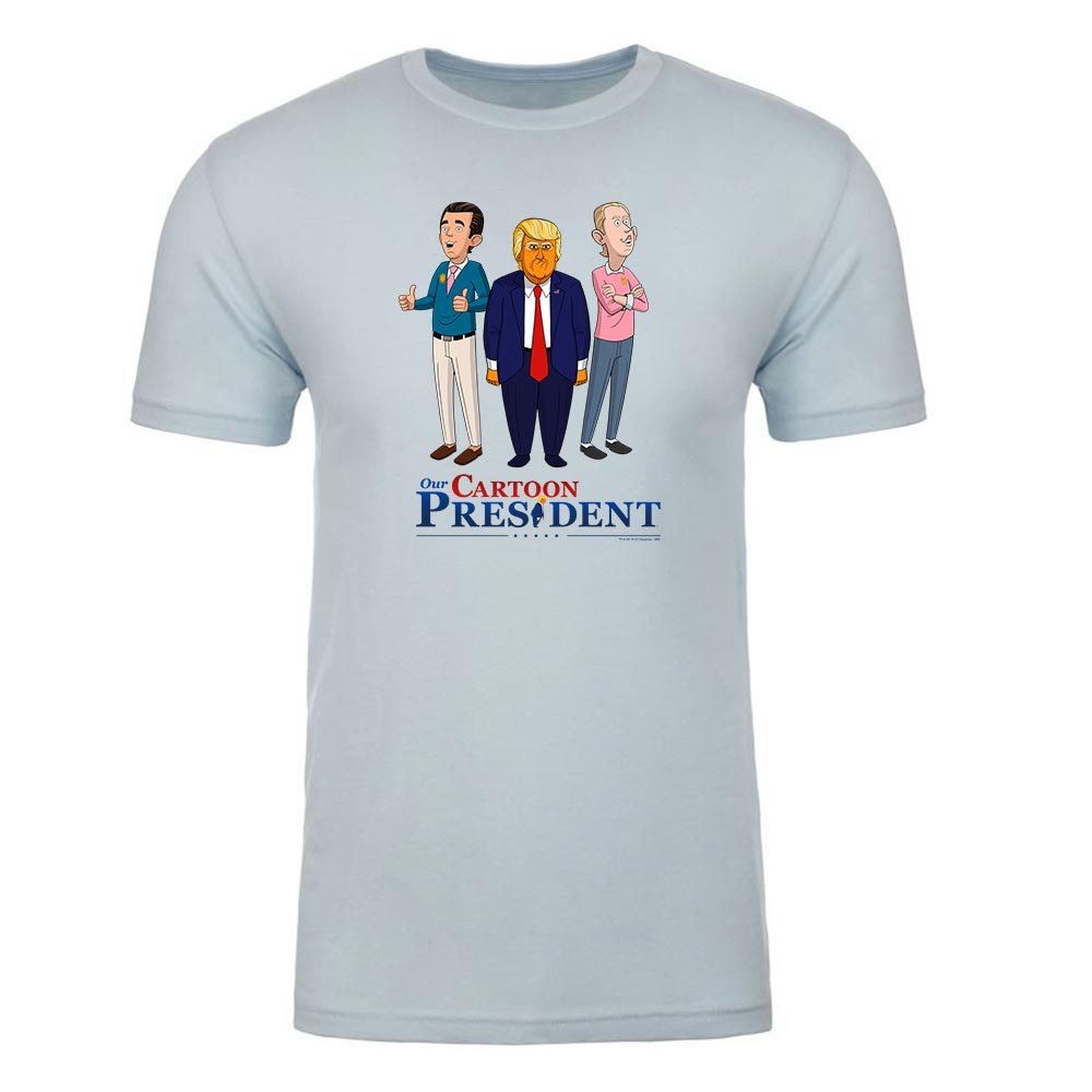 Our Cartoon President Trump and Sons Adult Short Sleeve T - Shirt - Paramount Shop