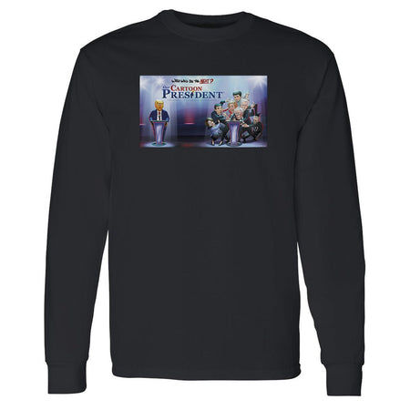 Our Cartoon President Who Will Be the Next Cartoon President? Adult Long Sleeve T - Shirt - Paramount Shop