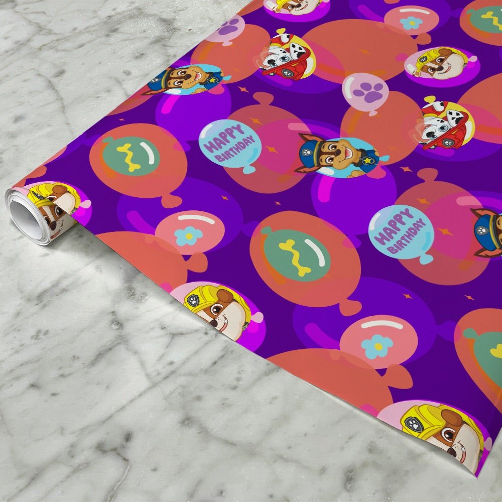 Paw Patrol Birthday Gift Wrap - Paramount Shop