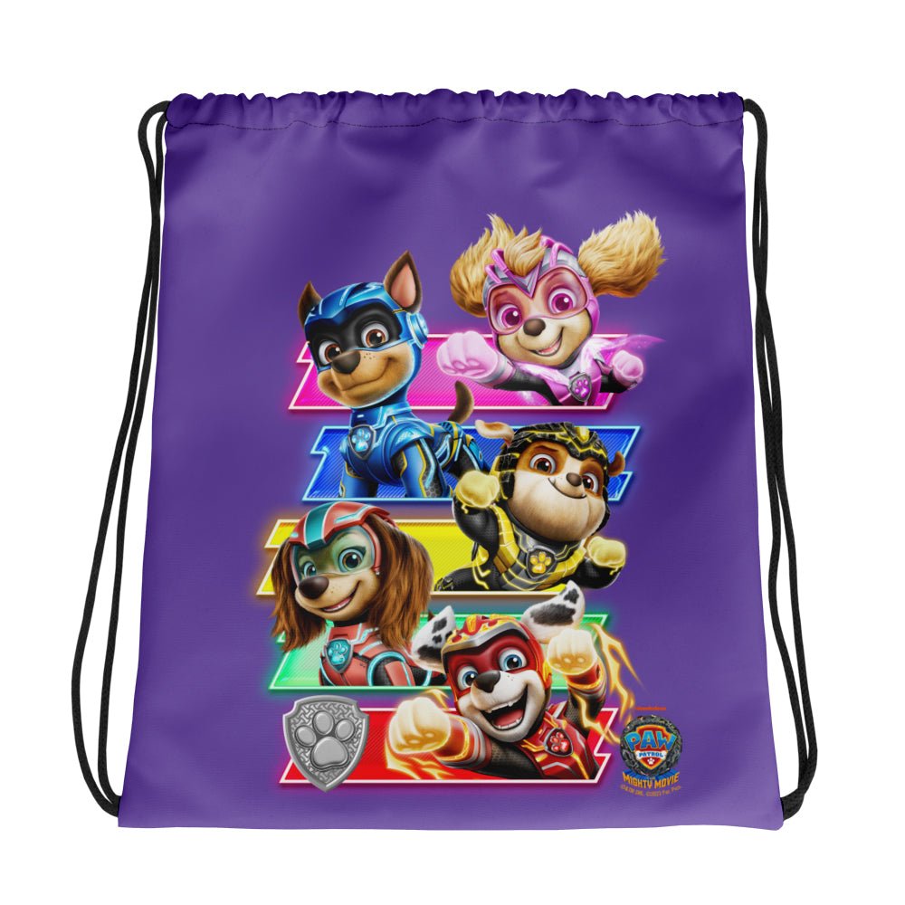 PAW Patrol The Mighty Movie Purple Drawstring Bag - Paramount Shop