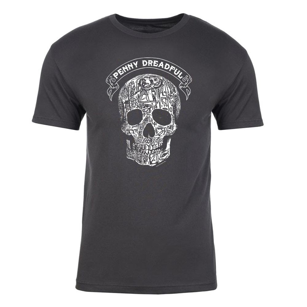 Penny Dreadful Line Art Skull Adult Short Sleeve T - Shirt - Paramount Shop