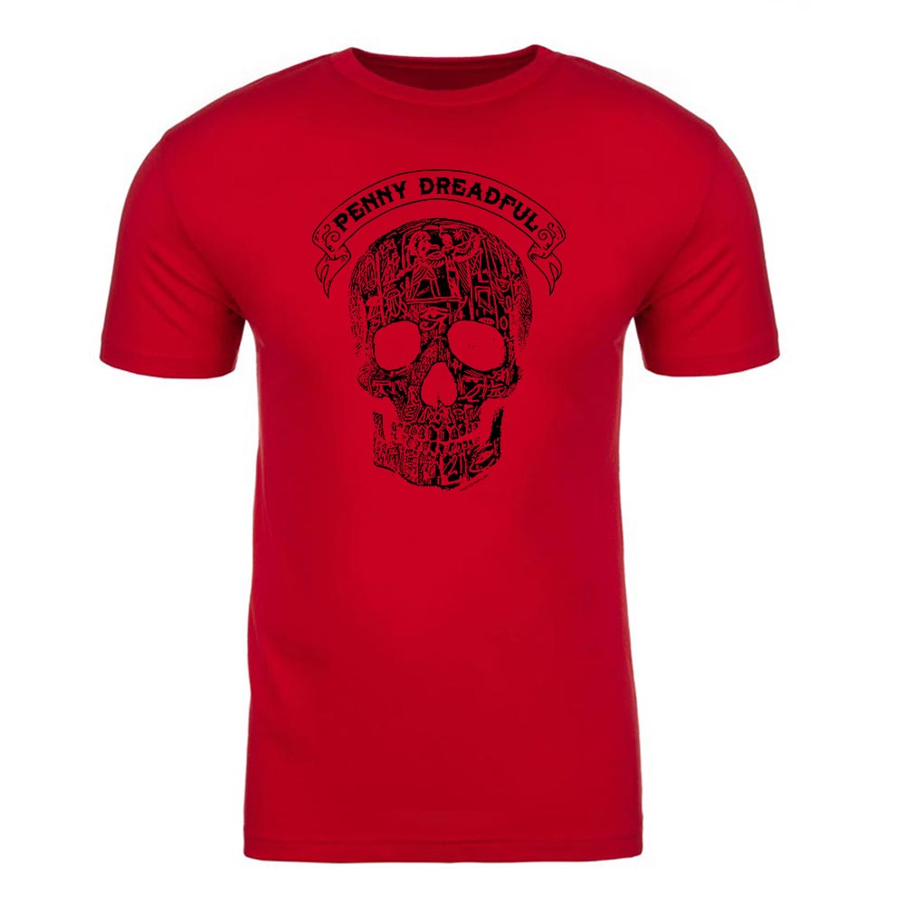 Penny Dreadful Line Art Skull Adult Short Sleeve T - Shirt - Paramount Shop