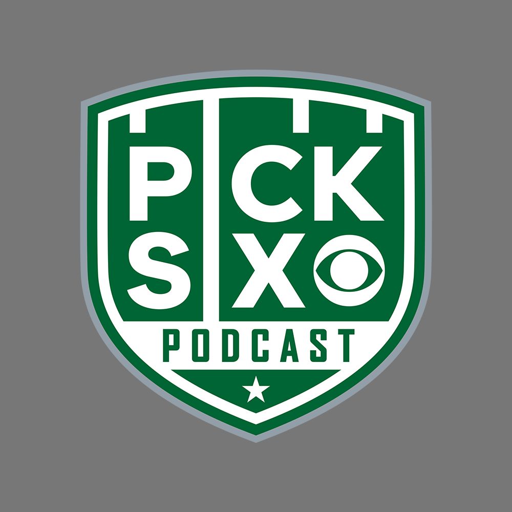 Pick Six Podcast Logo Embroidered Flat Bill Hat - Paramount Shop