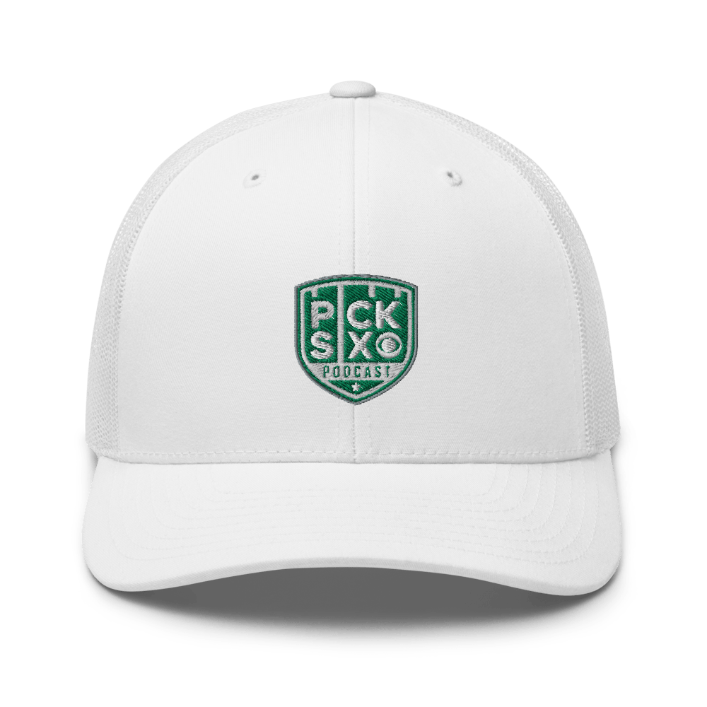 Pick Six Podcast Logo Retro Trucker Hat - Paramount Shop