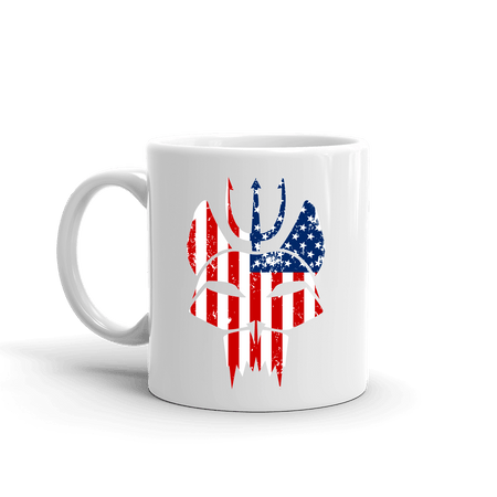 SEAL Team Bravo American Flag White Mug - Paramount Shop