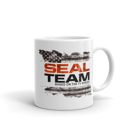 SEAL Team Logo Flag White Mug - Paramount Shop