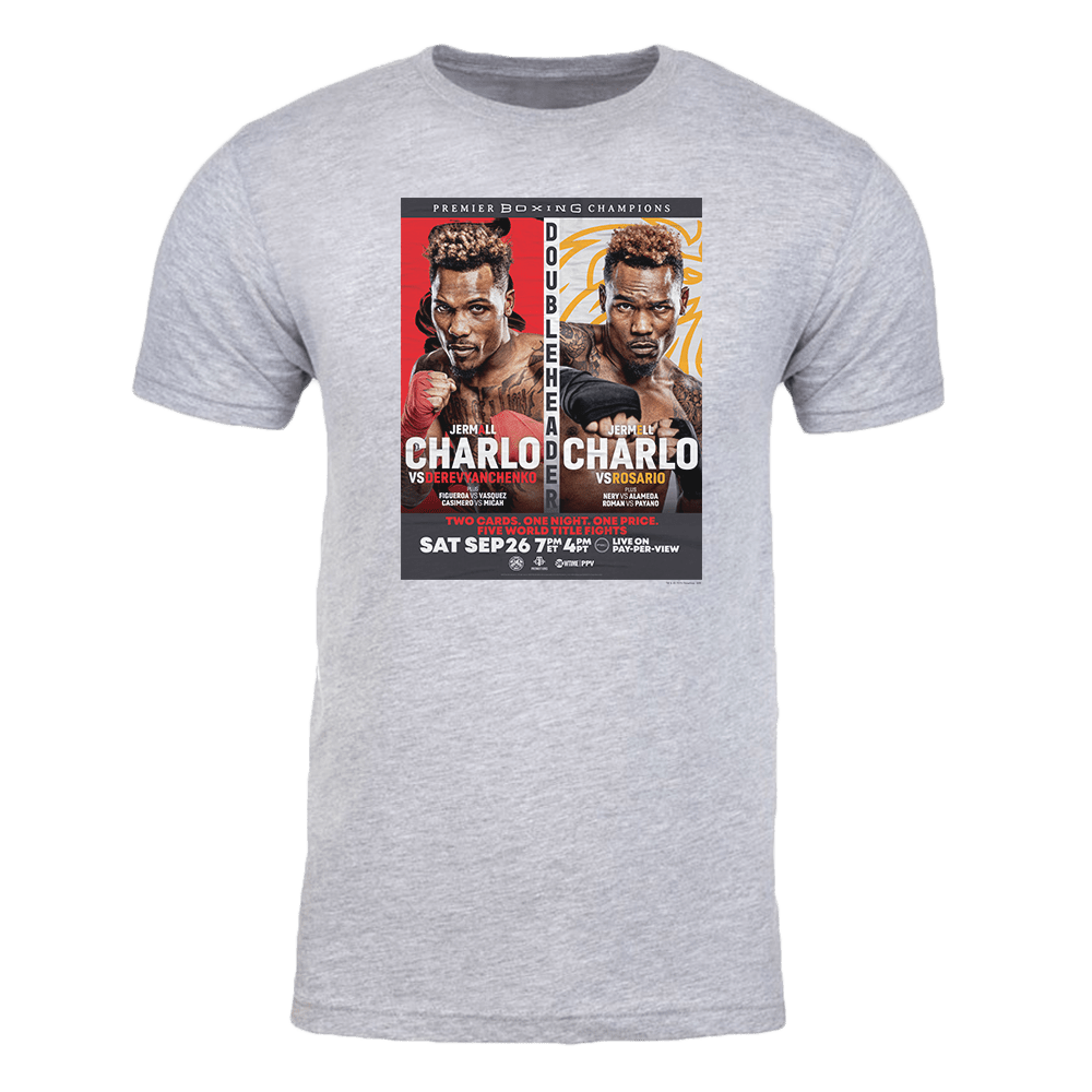 SHO Championship Boxing Charlo Doubleheader Adult Short Sleeve T - Shirt - Paramount Shop