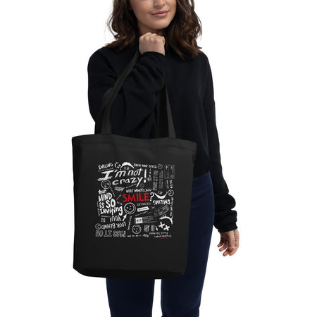 Smile Pattern Canvas Tote Bag - Paramount Shop