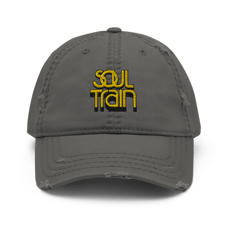 Soul Train Logo Embroidered Distressed Dad Hat - Paramount Shop