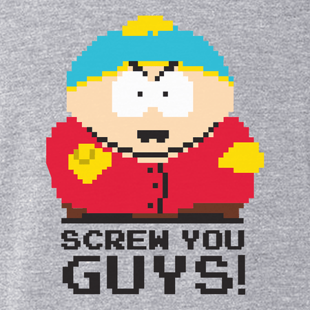 South Park 8 - Bit Cartman Screw You Guys Men's Tri - Blend T - Shirt - Paramount Shop