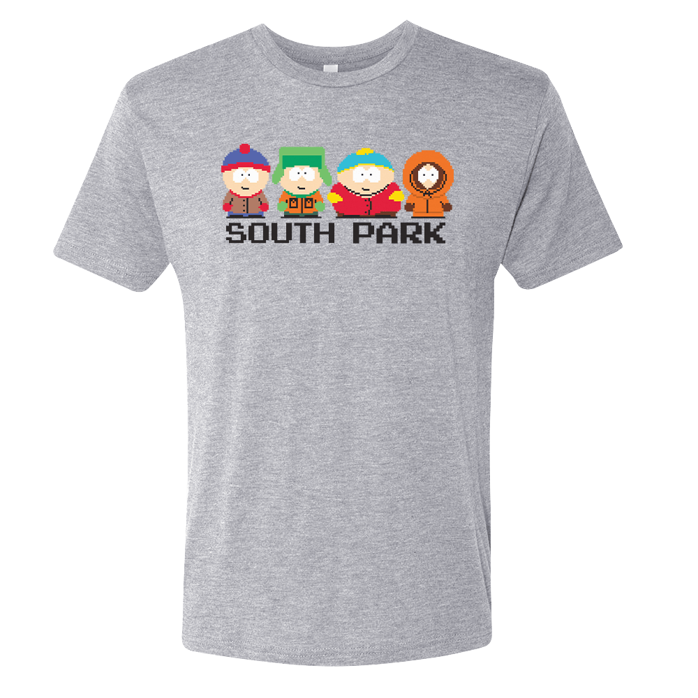 South Park 8 - Bit Characters Men's Tri - Blend T - Shirt - Paramount Shop