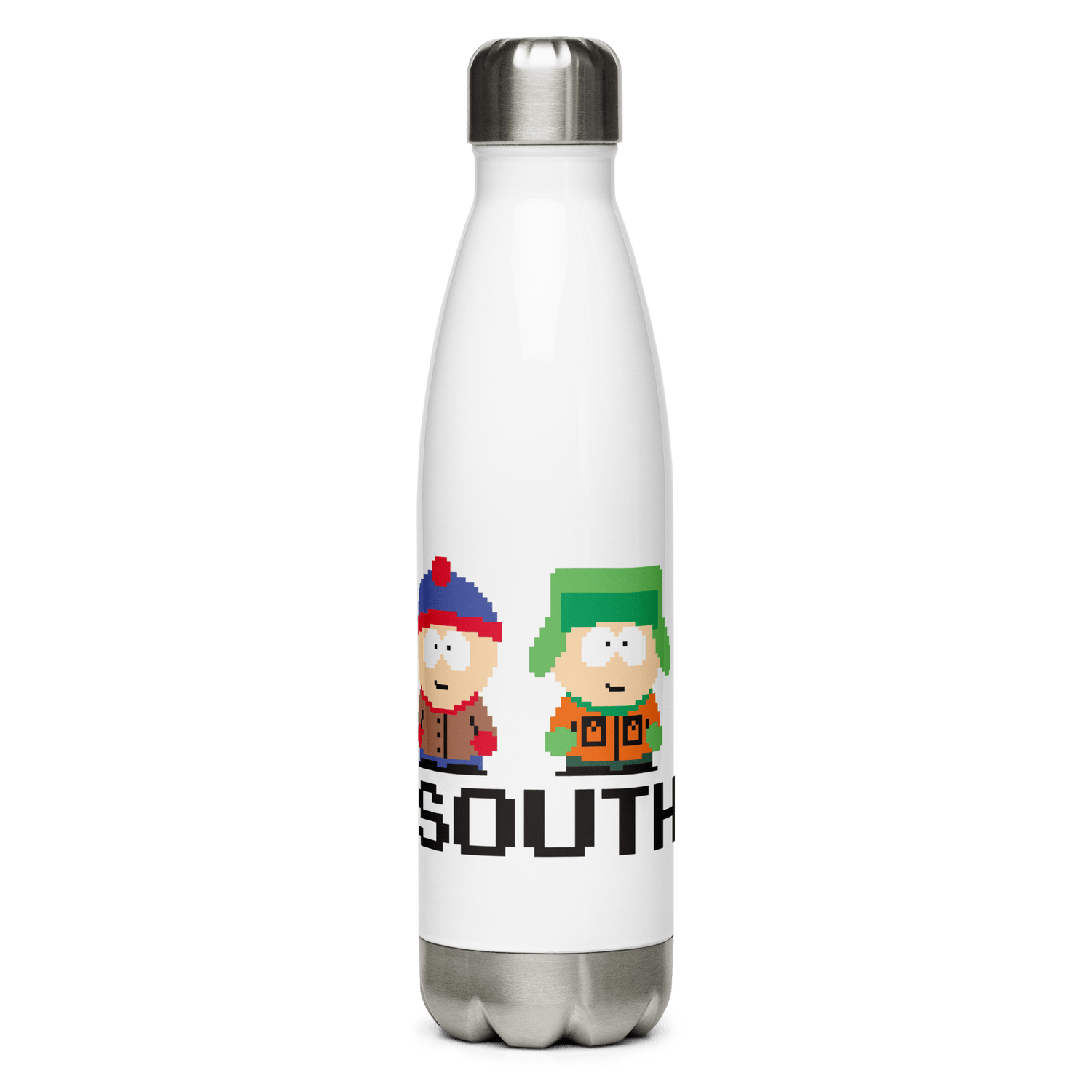 South Park 8 Bit Characters Stainless Steel Water Bottle - Paramount Shop