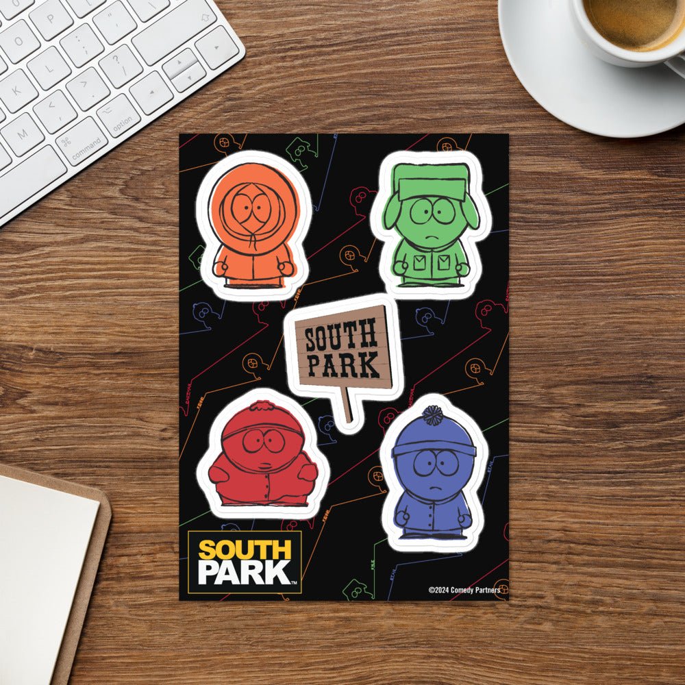 South Park Boys Sticker Sheet - Paramount Shop