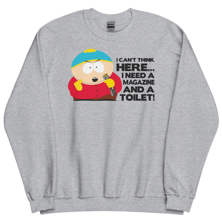South Park Cartman Magazine and a Toilet Crewneck Sweatshirt - Paramount Shop
