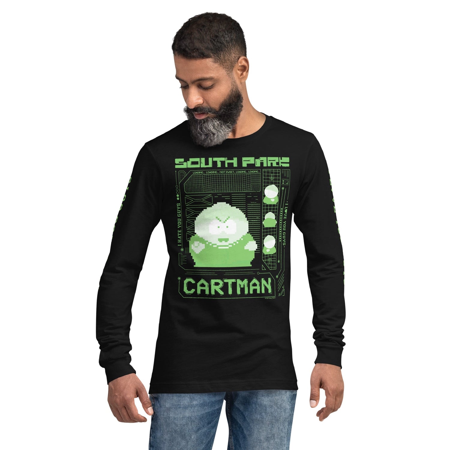 South Park Cartman Pixel Art Long Sleeve T - Shirt - Paramount Shop