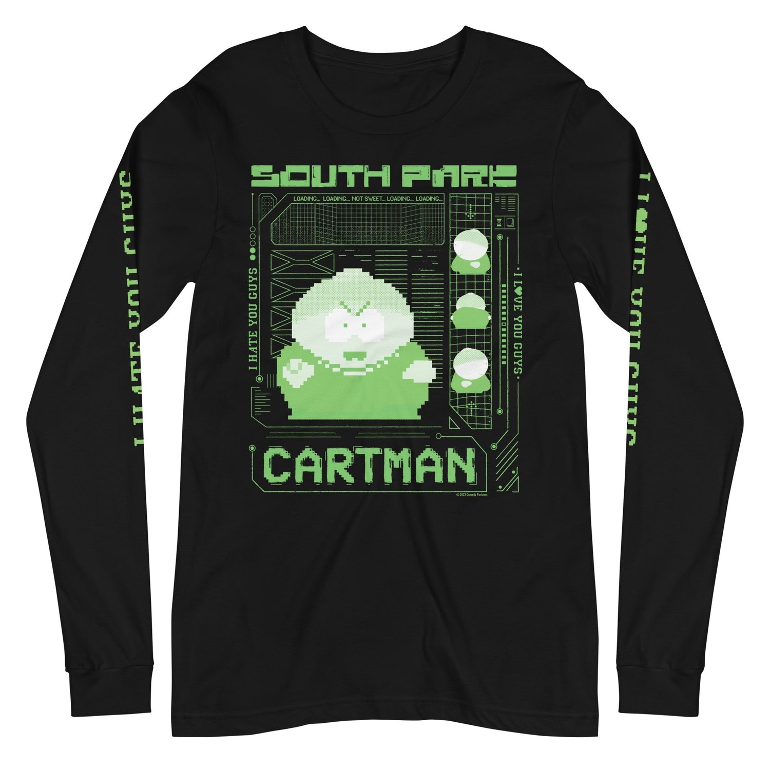 South Park Cartman Pixel Art Long Sleeve T - Shirt - Paramount Shop