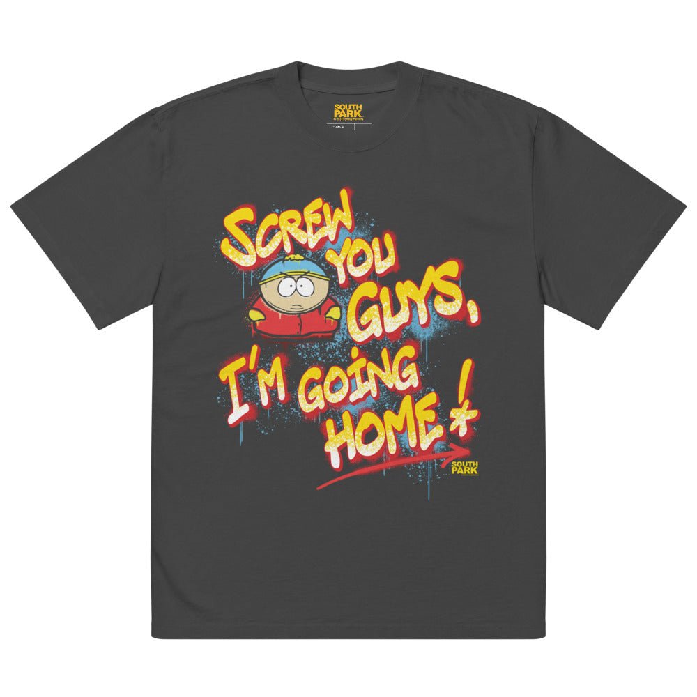 South Park Cartman Screw You Guys Graffiti Oversized T - Shirt - Paramount Shop