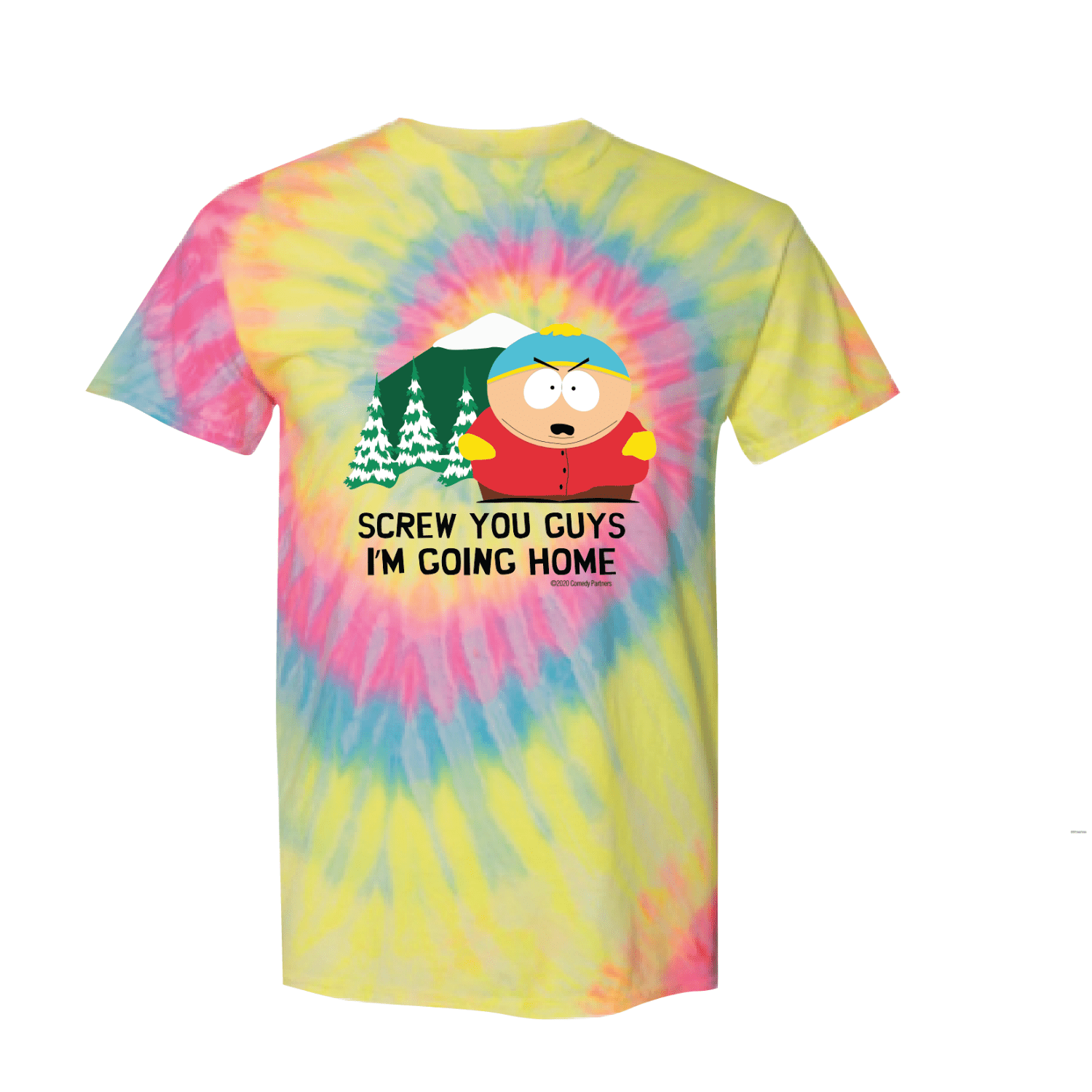 South Park Cartman Screw You Guys Tie - Dye Short Sleeve T - Shirt - Paramount Shop