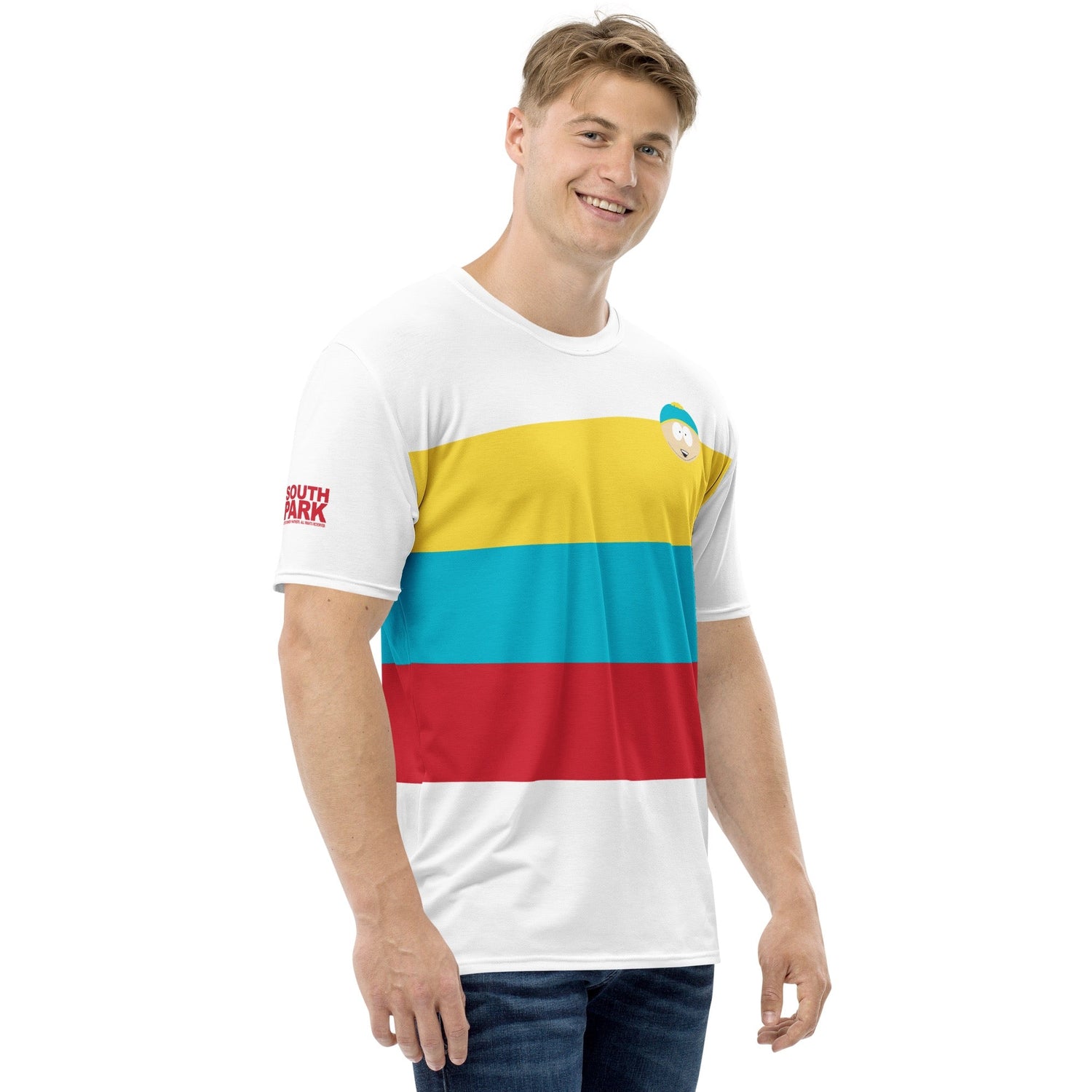 South Park Cartman Striped Unisex Short Sleeve T - Shirt - Paramount Shop