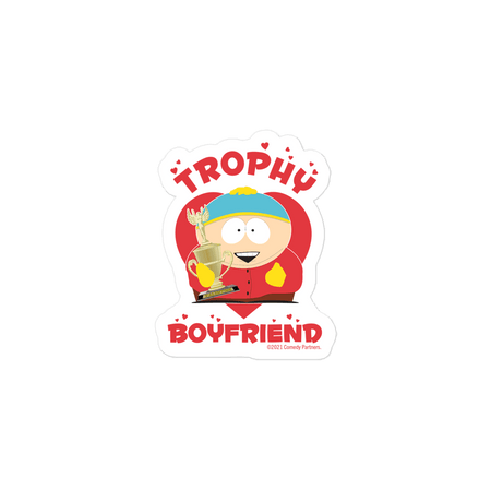 South Park Cartman Trophy Boyfriend Die Cut Sticker - Paramount Shop