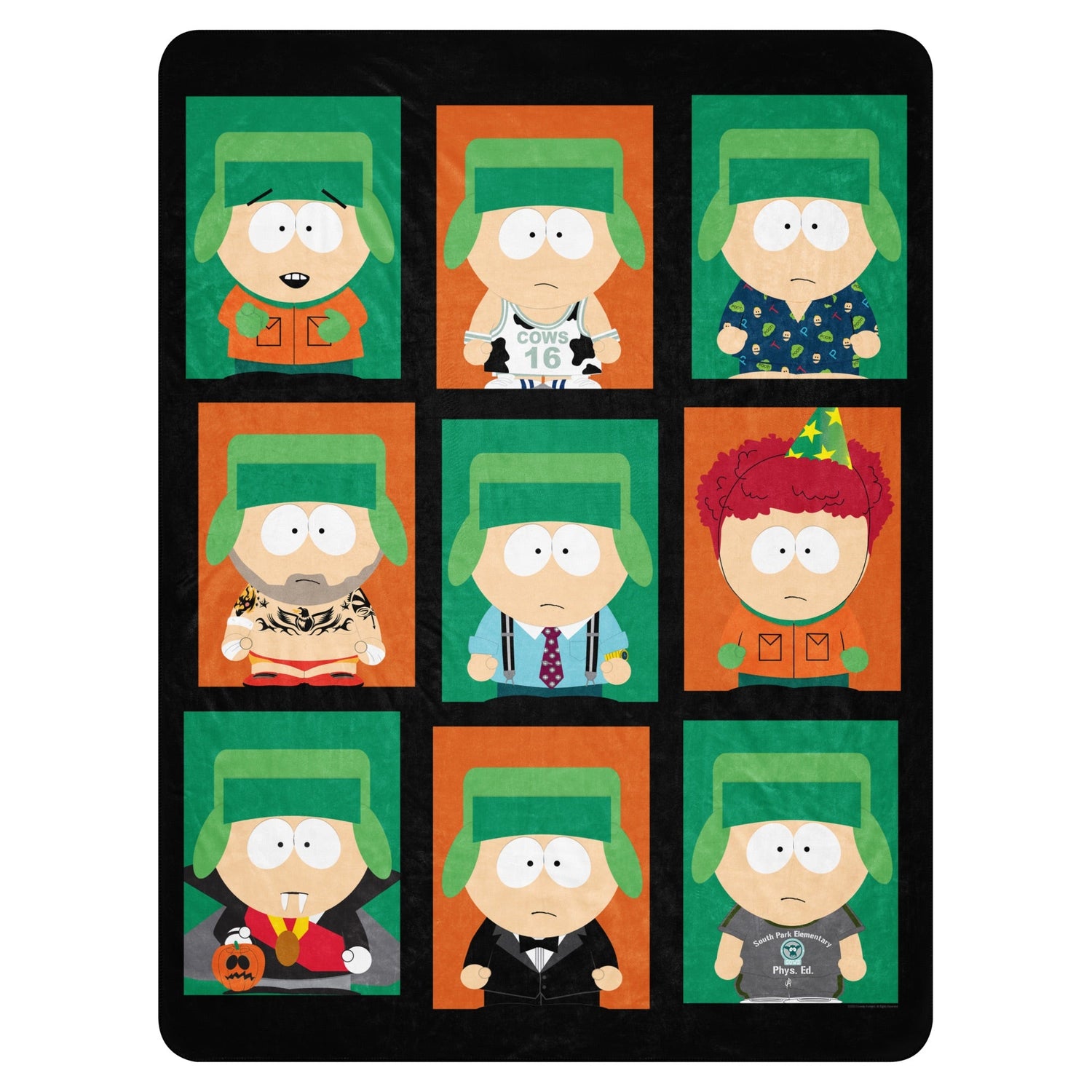 South Park Faces of Kyle Sherpa Blanket - Paramount Shop