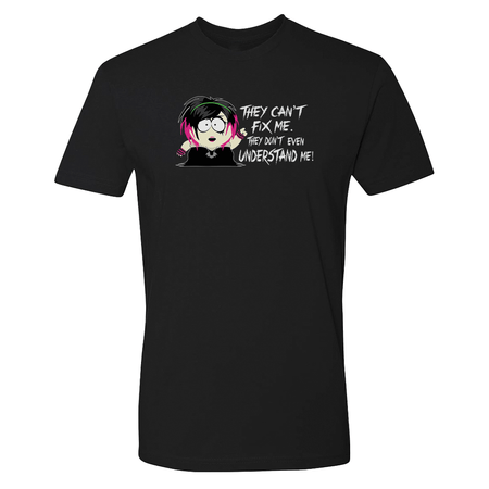 South Park Goth Henrietta They Can't Fix Me Adult Short Sleeve T - Shirt - Paramount Shop