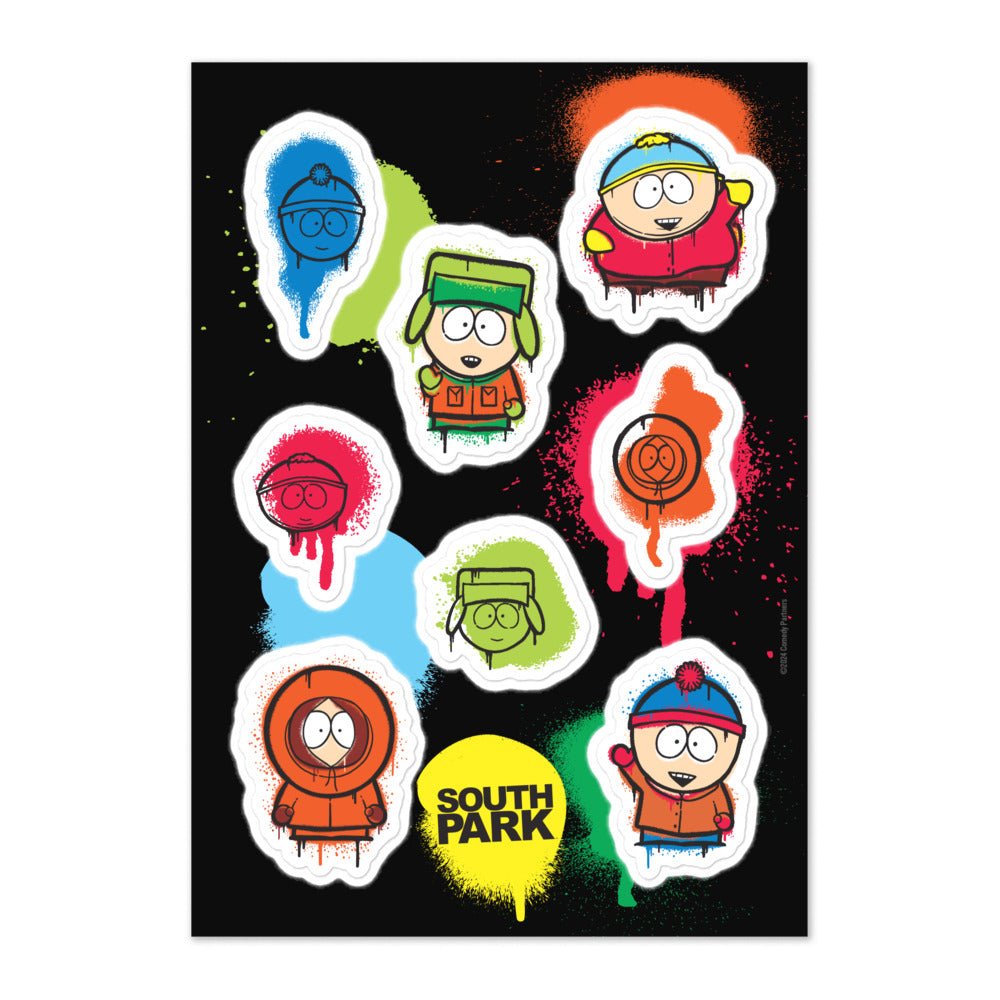 South Park Spray Paint Sticker Sheet - Paramount Shop