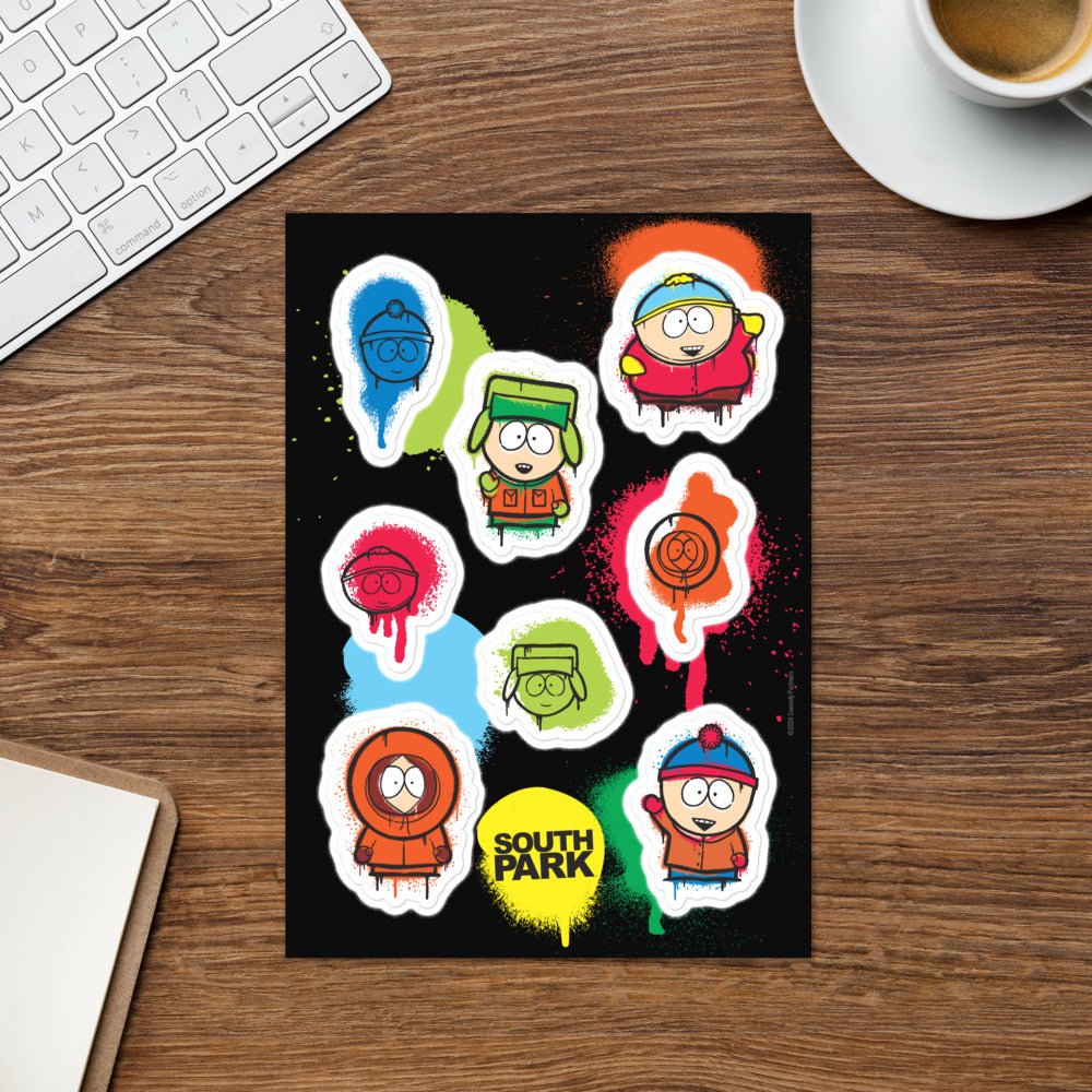 South Park Spray Paint Sticker Sheet - Paramount Shop