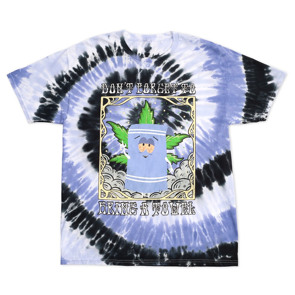 South Park Towelie Don't Forget to Bring a Towel Tie - Dye T - Shirt - Paramount Shop