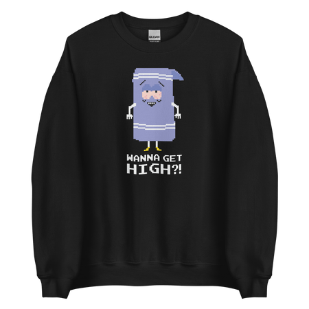 South Park Towelie Wanna Get High Fleece Crewneck Sweatshirt - Paramount Shop