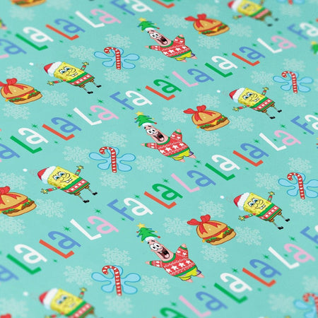 SpongeBob Fa La La Holiday Wrapping Paper - Paramount Shop
