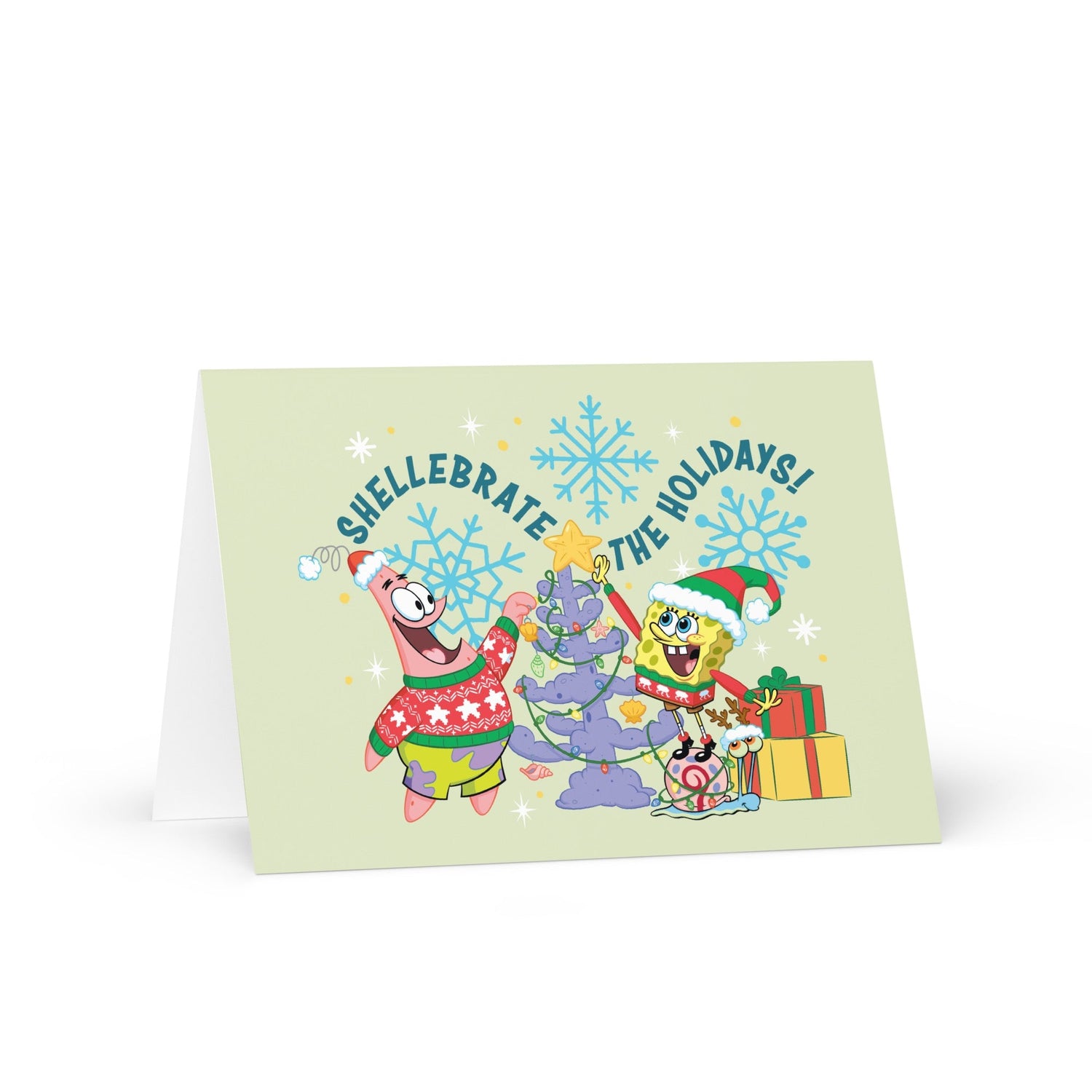SpongeBob Shellebrate the Holidays Greeting Card - Paramount Shop