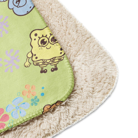 SpongeBob SquarePants AdoraBob Gang Sherpa Blanket - Paramount Shop