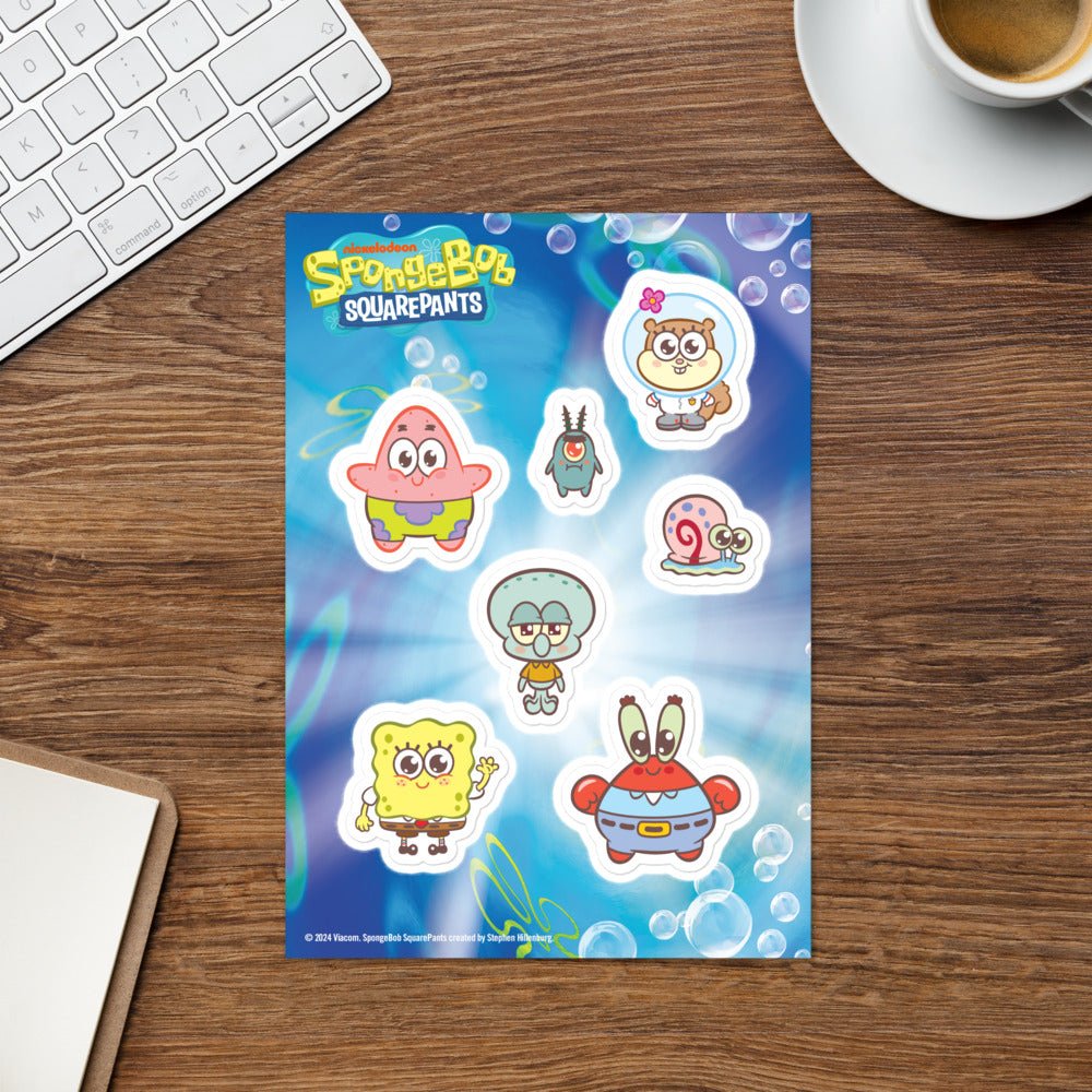 SpongeBob SquarePants AdoraBob Gang Sticker Sheet - Paramount Shop