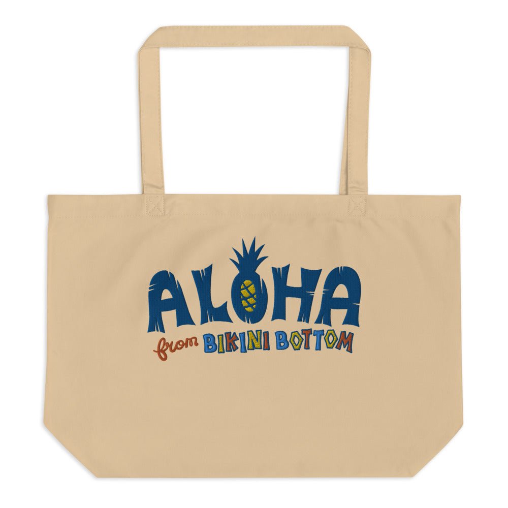 SpongeBob SquarePants Aloha From Bikini Bottom Embroidered Large Tote - Paramount Shop