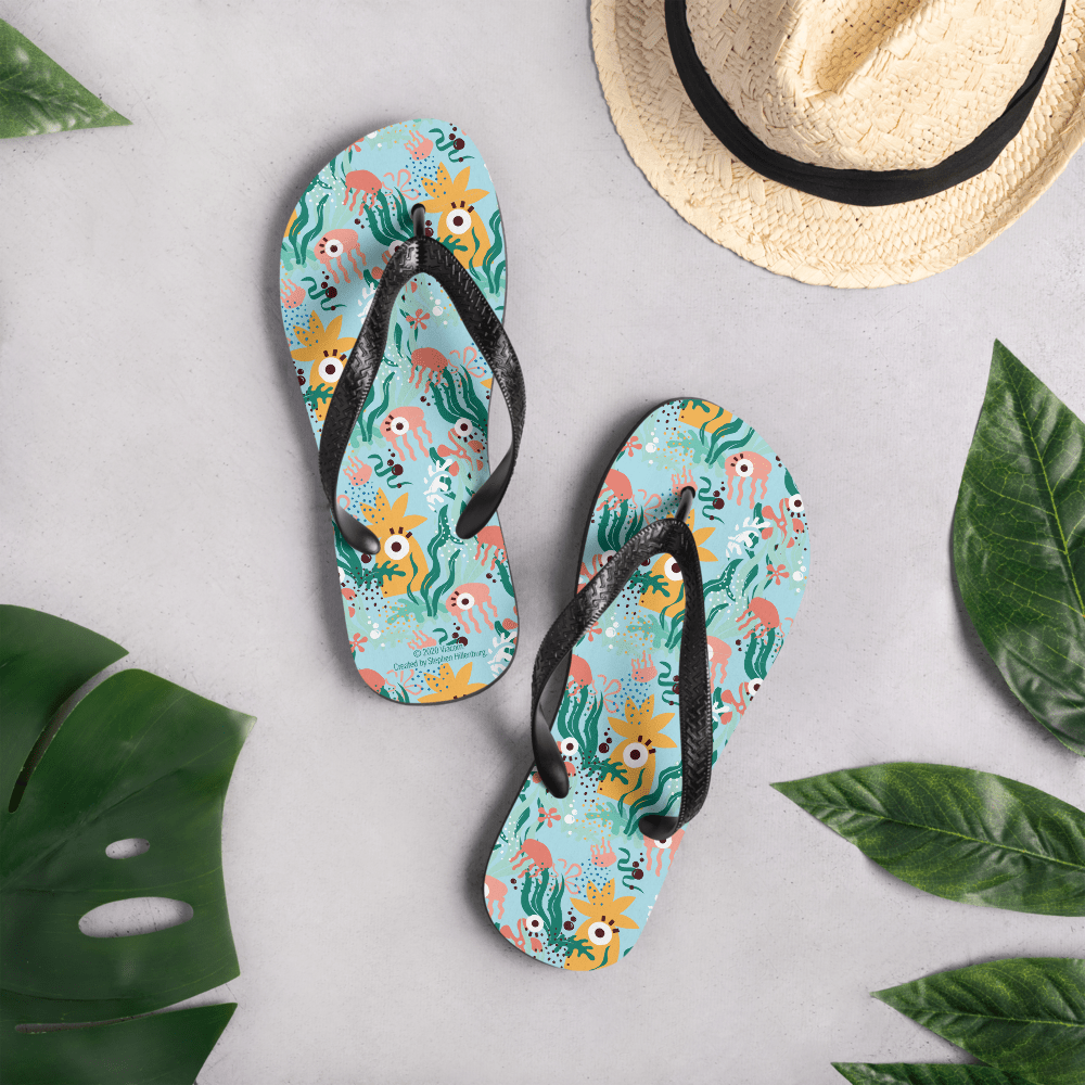 SpongeBob SquarePants Barnacle Blues Adult Flip Flops - Paramount Shop