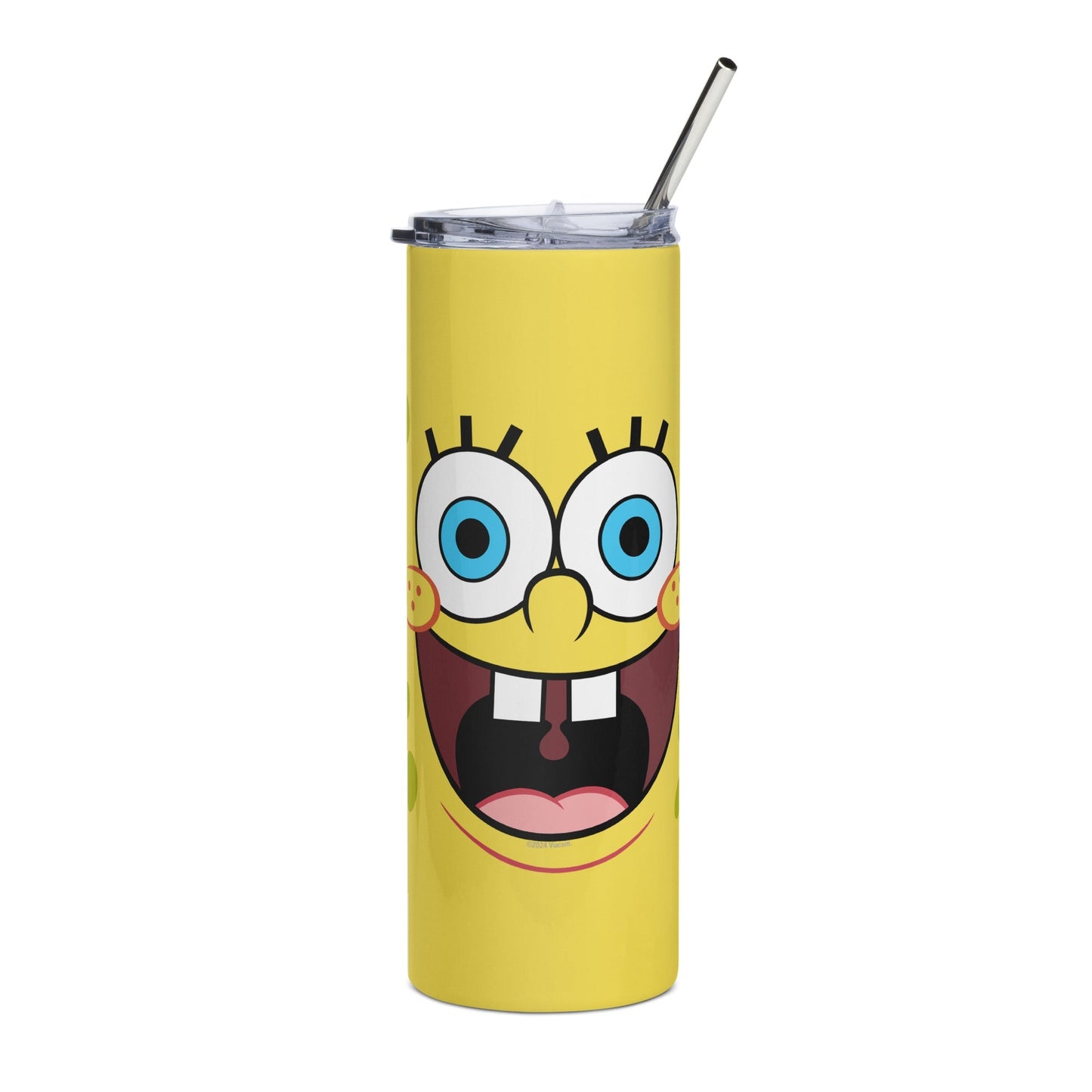 SpongeBob Squarepants Big Face Stainless Steel Tumbler with Straw - Paramount Shop