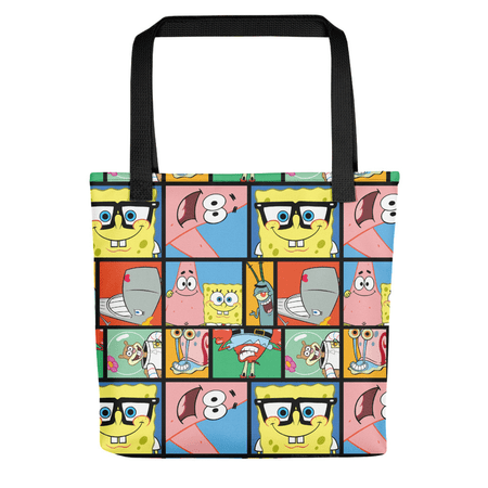 SpongeBob SquarePants Characters Grid Premium Tote Bag - Paramount Shop