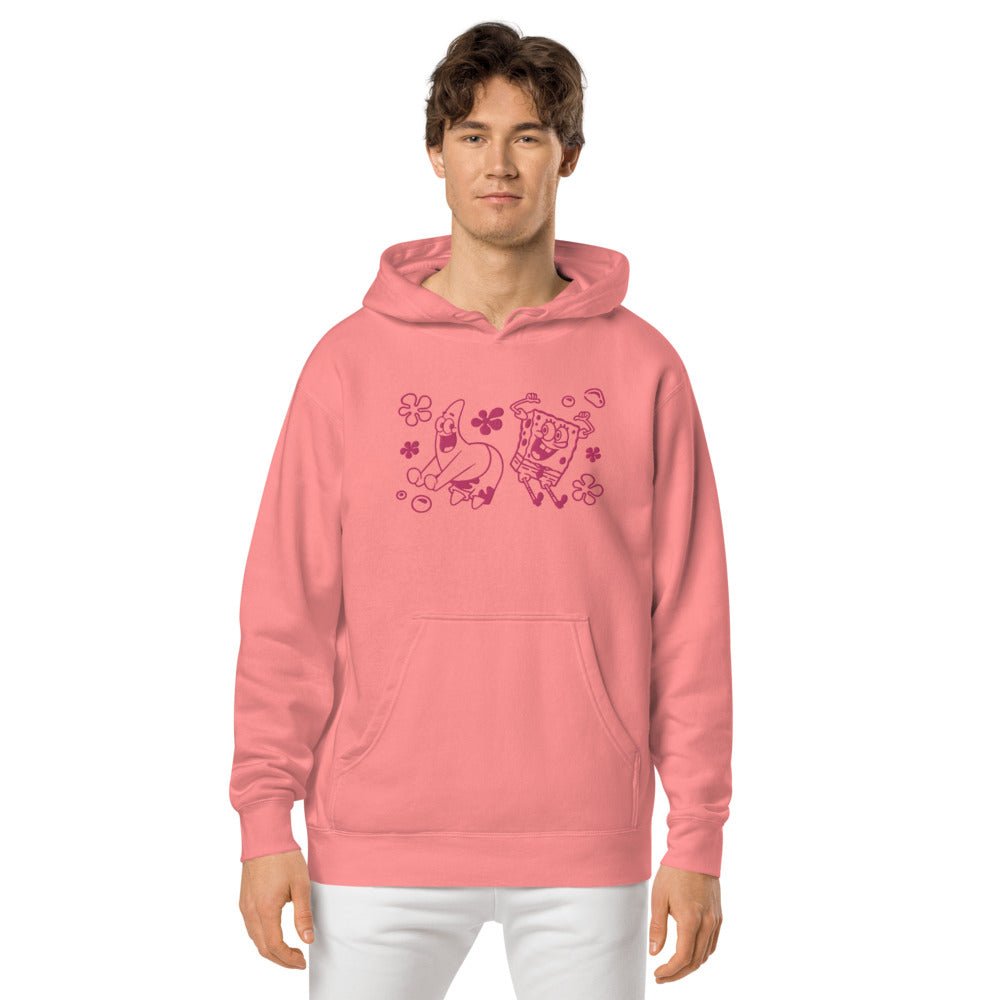 SpongeBob SquarePants Dancing Buddies Embroidered Unisex Hoodie - Paramount Shop