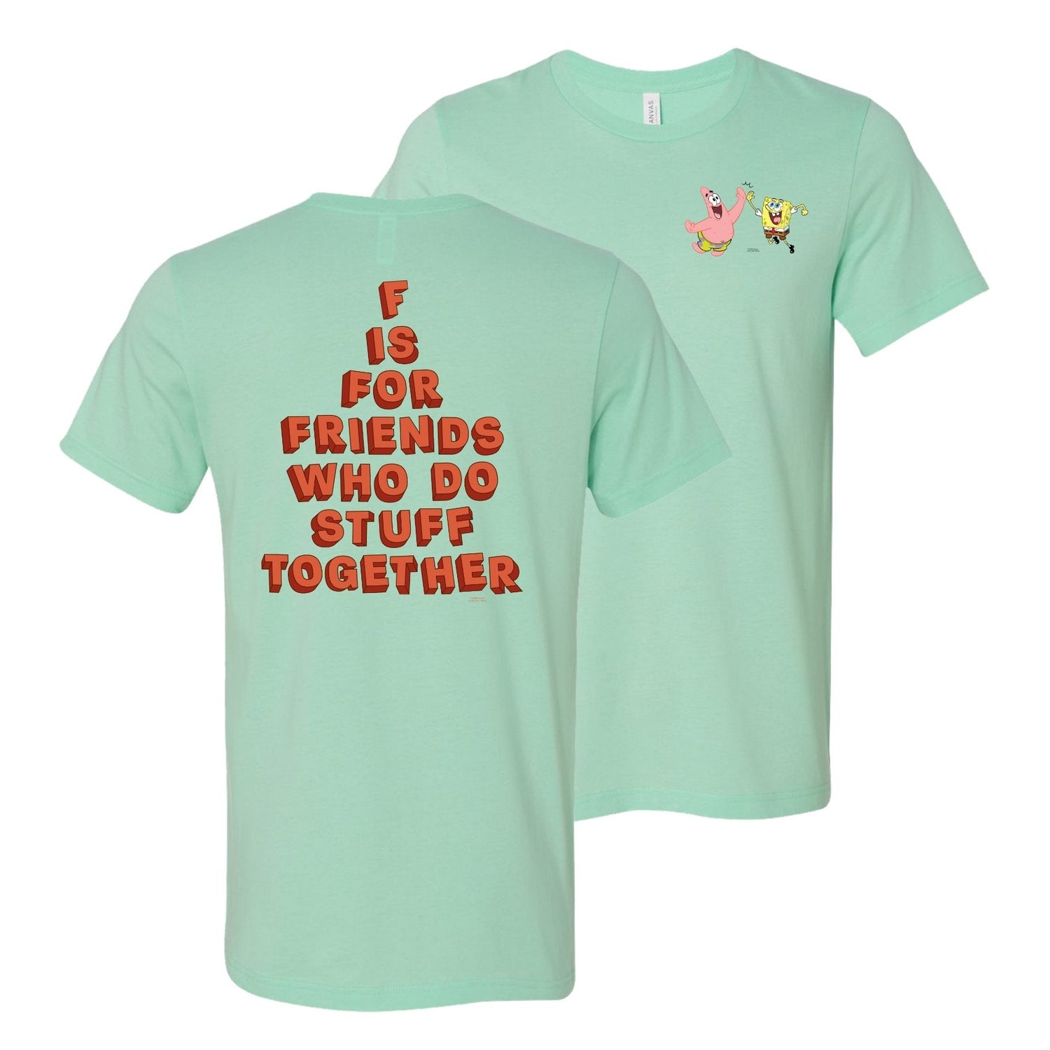 SpongeBob SquarePants Do Stuff Together Pastel Short Sleeve T - Shirt - Paramount Shop