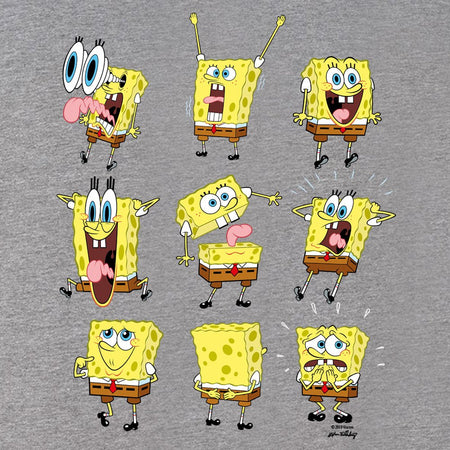 SpongeBob SquarePants Feelin' Moody Tri - Blend Short Sleeve T - Shirt - Paramount Shop