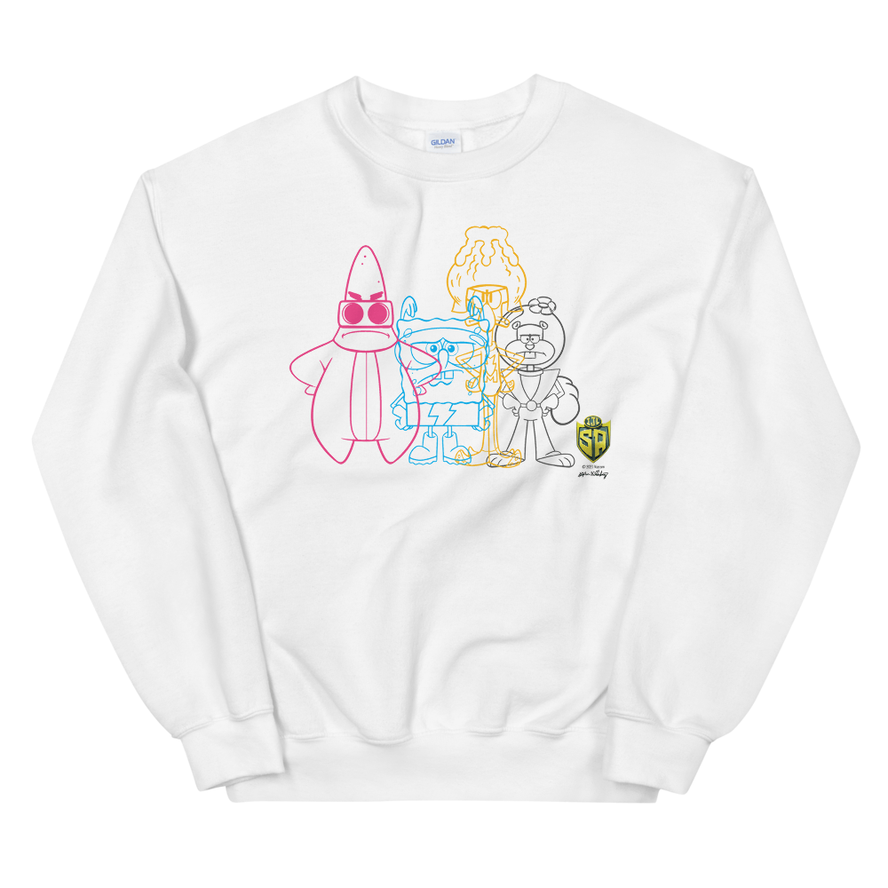 SpongeBob SquarePants IJLSA Silhouette Fleece Crewneck Sweatshirt - Paramount Shop