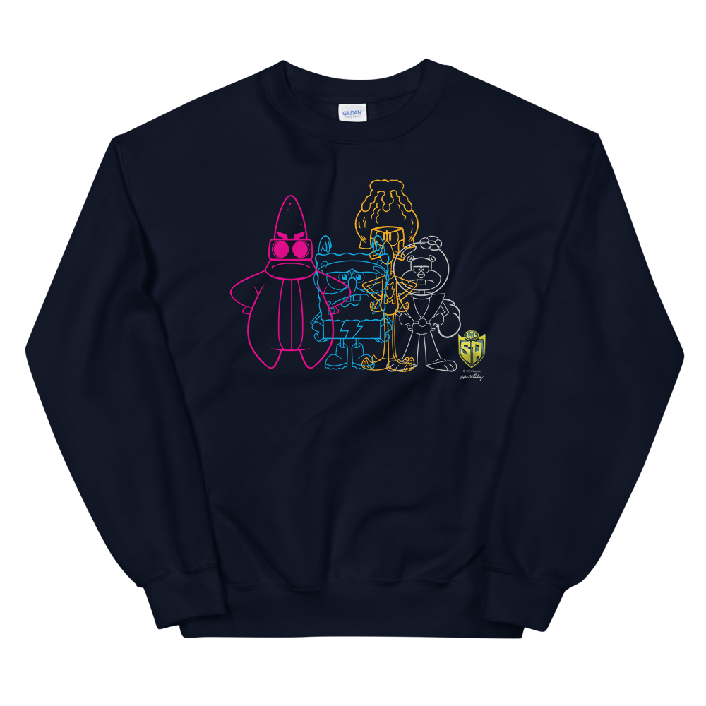 SpongeBob SquarePants IJLSA Silhouette Fleece Crewneck Sweatshirt - Paramount Shop