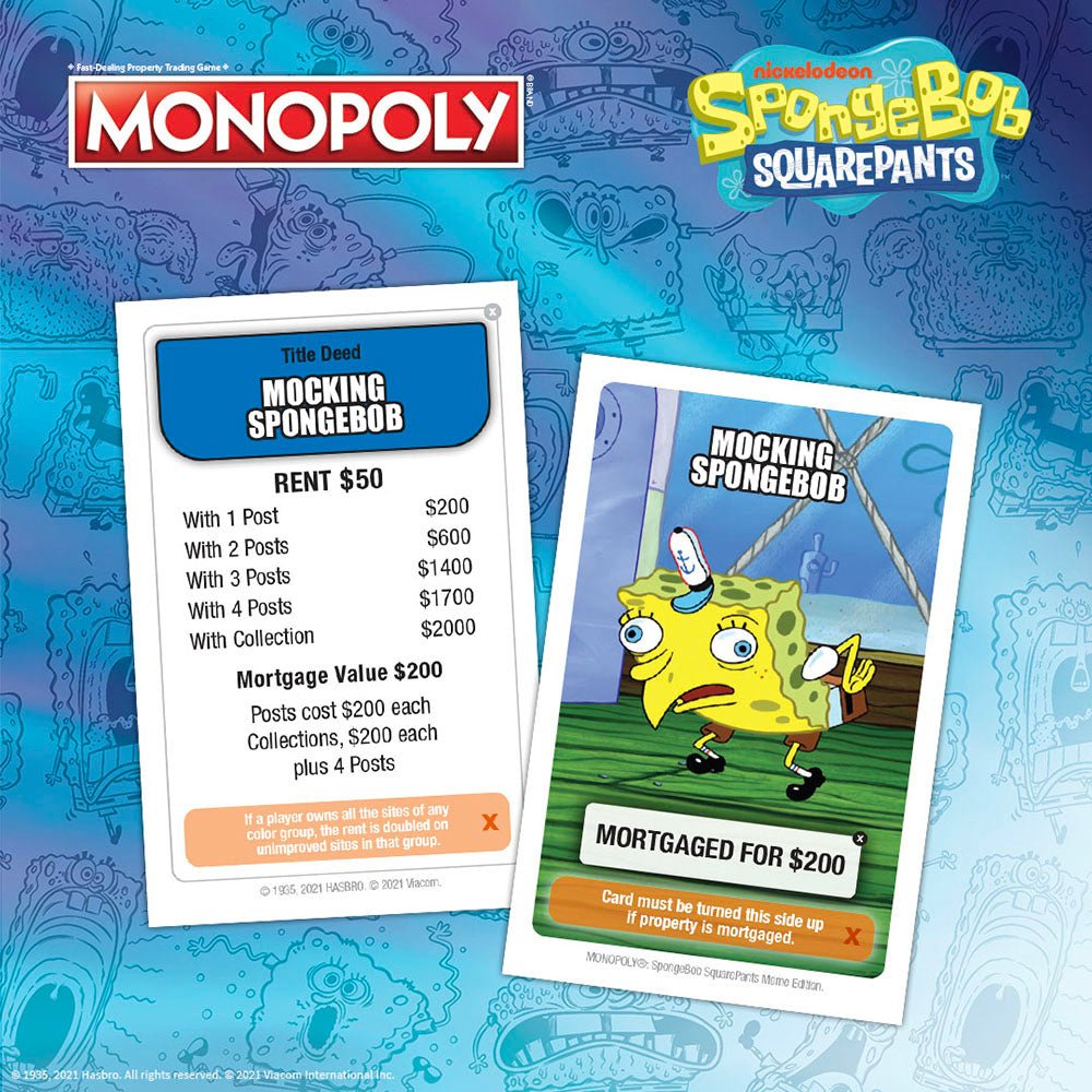 SpongeBob SquarePants Meme Edition Monopoly - Paramount Shop