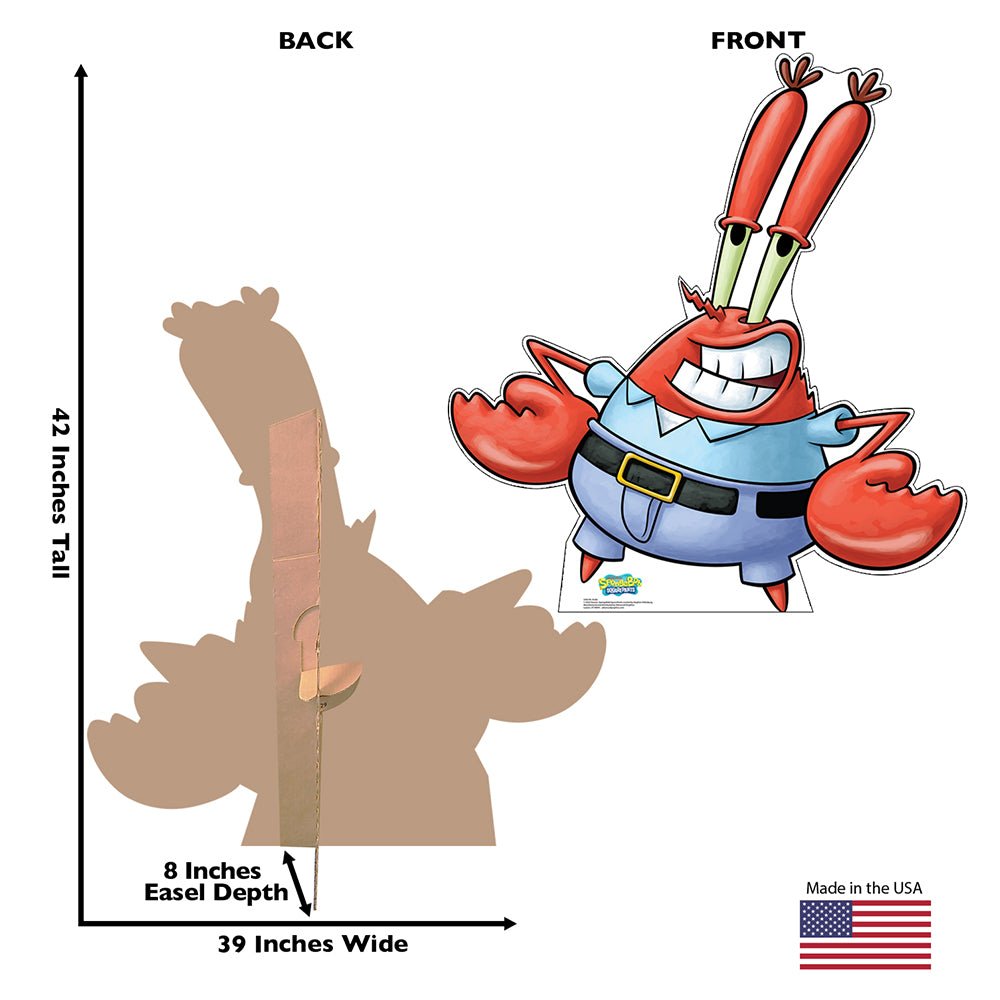 SpongeBob SquarePants Mr. Krabs Life - Size Cardboard Cutout Standee - Paramount Shop