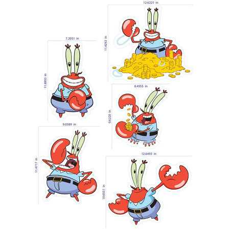 Spongebob Squarepants Mr. Krabs Wall Stickers - Paramount Shop